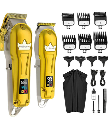 Professional Hair Cutting Kit Ufree Hair Clippers for Men + T-Blade Trimmer Kit,