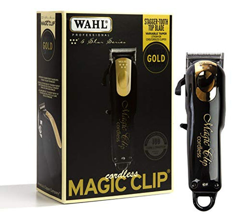 Wahl Professional 5-Star Limited Edition Black & Gold Cordless Magic Clippers #8148