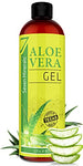 Organic Aloe Vera Gel with 100% Pure Aloe From Freshly Cut Aloe Plant, Not Powder - No Xanthan. - Big 12 oz