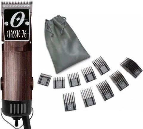 New Oster Classic 76 Wood Wooden Color Limited Edition Hair Clipper+10 PC Comb Set