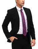 Men's Necktie Classic Silk Tie Woven Jacquard Neck Ties 6 PCS