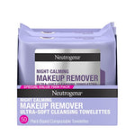 Neutrogena Night Calming Cleansing Makeup Remover Face Wipes, 25 ct, Twin Pack