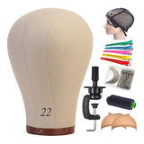 Wig Mannequin Head with Wig Table Stand, for Wig Making and Display ( 21, 22 inch)