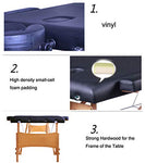 2 Sections 84" Folding Portable SPA Bodybuilding Massage Table Black