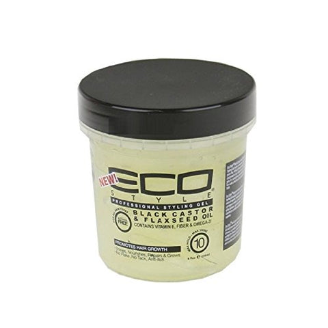 Eco Style Gel Beauty Logica Black Castor & Flaxseed Oil, 8 oz