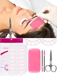 Eyelash Extension Mannequin Practice Kit, Mannequin Head with Replacement Eyelids (17PCS)