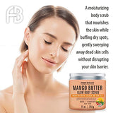 Mango Butter Glow Body Scrub Exfoliator Biotin, Collagen, Stem Cells, 11 oz