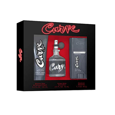 Curve Crush Men's Cologne, Aftershave, Deodorant 3 Piece Gift Set