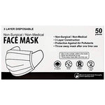 Protective Face & Medical Mask Mouth Covering, Pack of 50