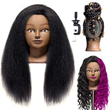 Cosmetology Mannequin Head 20"-22" with Real Hair for Hairdresser Training