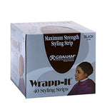 Wrapp-it Styling Strips for Natural Hair Wrap and Molded Styles by Graham Beauty (40 Strips)