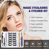 No Magnetic Lashes with Eyeliner, Reusable Mink Eyelash Set