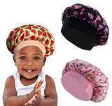 Satin Bonnets for Toddler, Child  and Baby, with Tie Band 3PCS