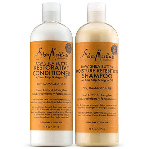 SheaMoisture Raw Shea Butter Shampoo & Conditioner Combo,16 fl. oz.