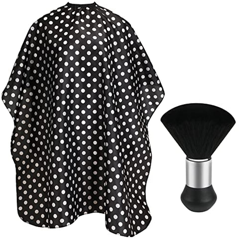 Barber Salon Cape with  Neck Duster Brush - "46.8 × 56"