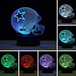 3D Illusion LED Night Light Helmet, 7 Colors