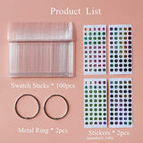 Nail Swatch Sticks with Number Stickers