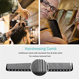 Hair Combs, 6 pack, Fine and Wide Tooth Hair Barber Comb, Rat Tail Comb
