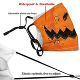 Halloween Vampire Bloody Teeth Face Mask Reusable & Adjustable Fashion Outdoor Ear-Loops Halloween Bandana With 2 Pcs Filters
