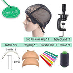 Wig Mannequin Head with Wig Table Stand, for Wig Making and Display ( 21, 22 inch)