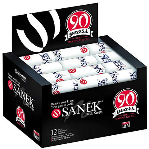 SANEK Neck Strips 60 count (6 Pack) (12 Pack)