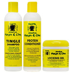 Jamaican Mango & Lime Tingle Shampoo + Protein Conditioner 8 oz + Locking Gel 6 oz