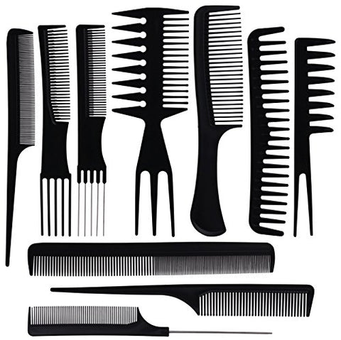 Hair Stylists Professional Styling Comb, Variety Pack 10PCS
