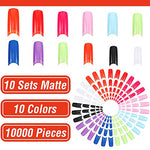 1000 Pieces Colorful French False Acrylic Tips Solid Color