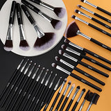 Makeup Brush Set,  32 Pieces Professional Makeup Brushes Wooden HandleMake up Brushes Kit, Black