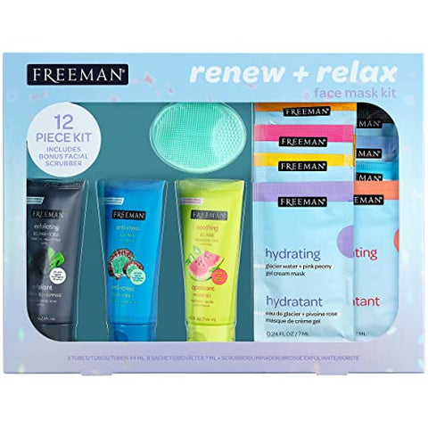Freeman 12-Piece Renew + Relax Face Mask Kit