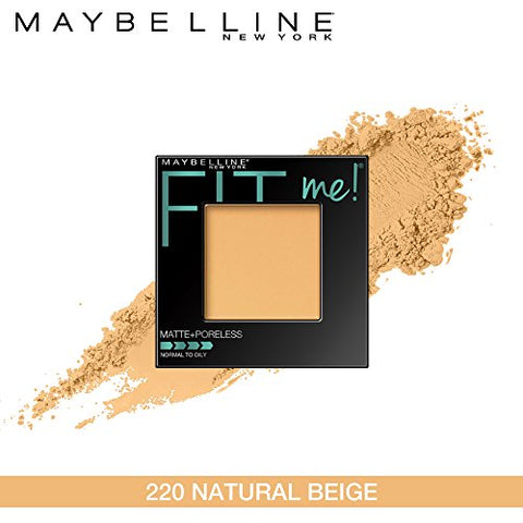 Maybelline New York Fit Me Matte + Poreless Pressed Face Powder Makeup, 0.29 Oz