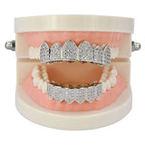 18K Gold Plated  CZ Iced-Out Grillz with Extra Molding Bars Included