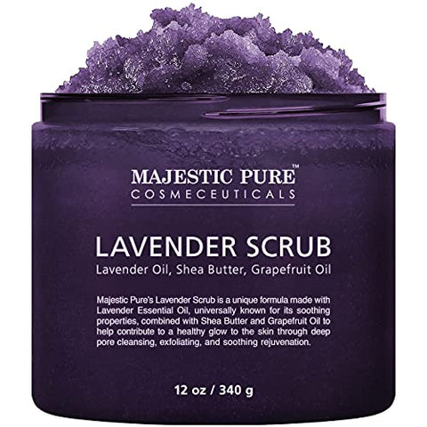 Lavender Oil Body Scrub Exfoliator with Shea Butter and Grapefruit Oil