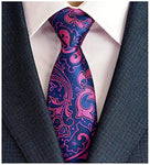 Men's Necktie Classic Silk Tie Woven Jacquard Neck Ties 6 PCS