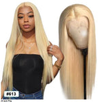 Blonde Human Hair Straight Lace Wig