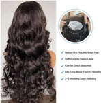 Body Wave Brazilian Remy Human Hair HD Lace Front 13x4  Pre Plucked With Baby Hair