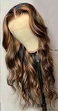 Human Hair Brazilian Remy Highlight Ombre 13X1 T Part Lace Front Wigs