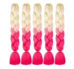 Ombre Synthetic Braiding Hair  24 Inch 2 Tone/3 Tone - 5 Pack/6 Pack
